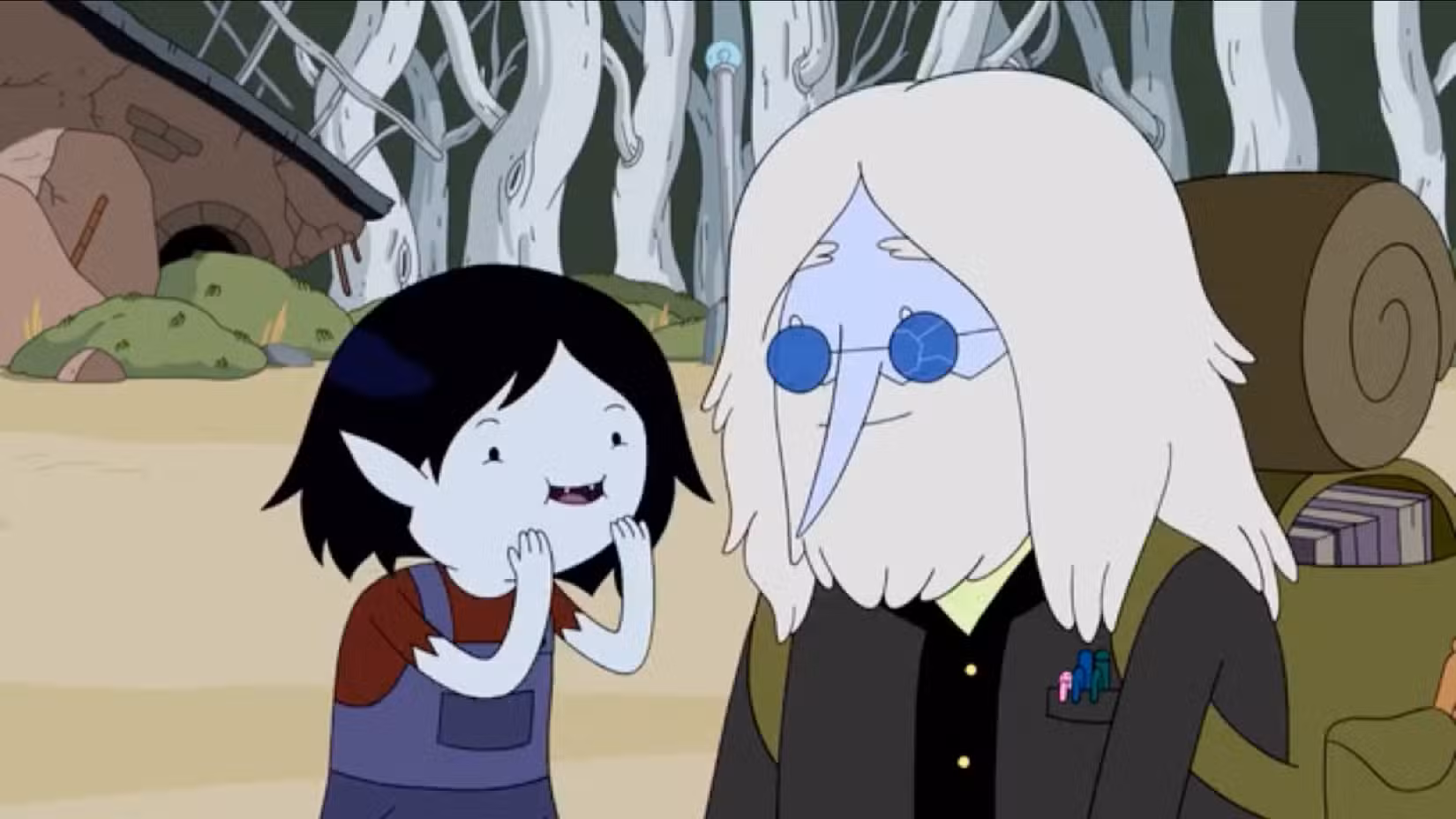 Hora de Aventura Simon e Marcy rindo juntos