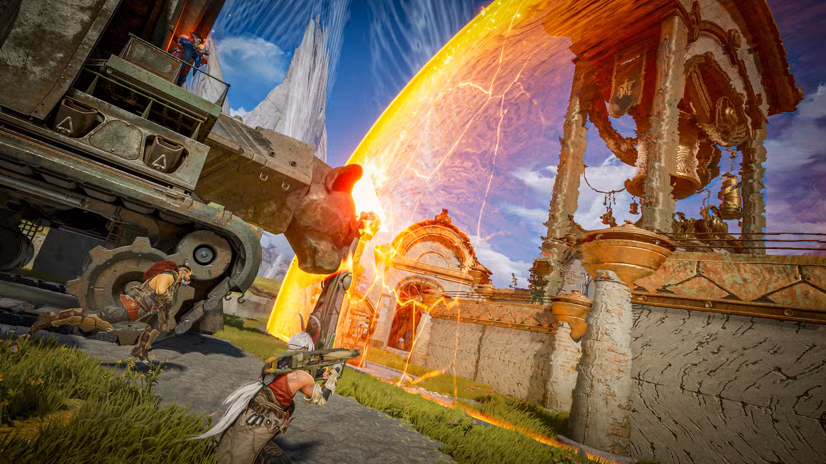 Jogadores de Highguard atacam uma parede de escudos na prévia de Highguard