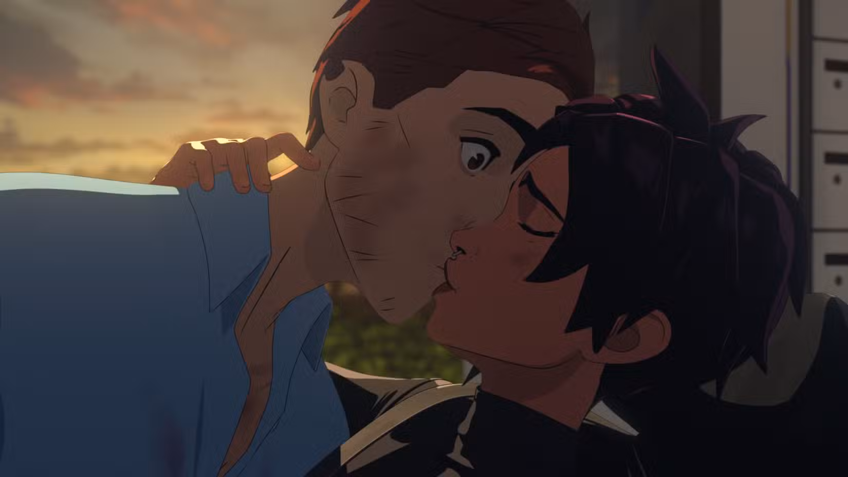 Robert beijando Invisigal em Dispatch