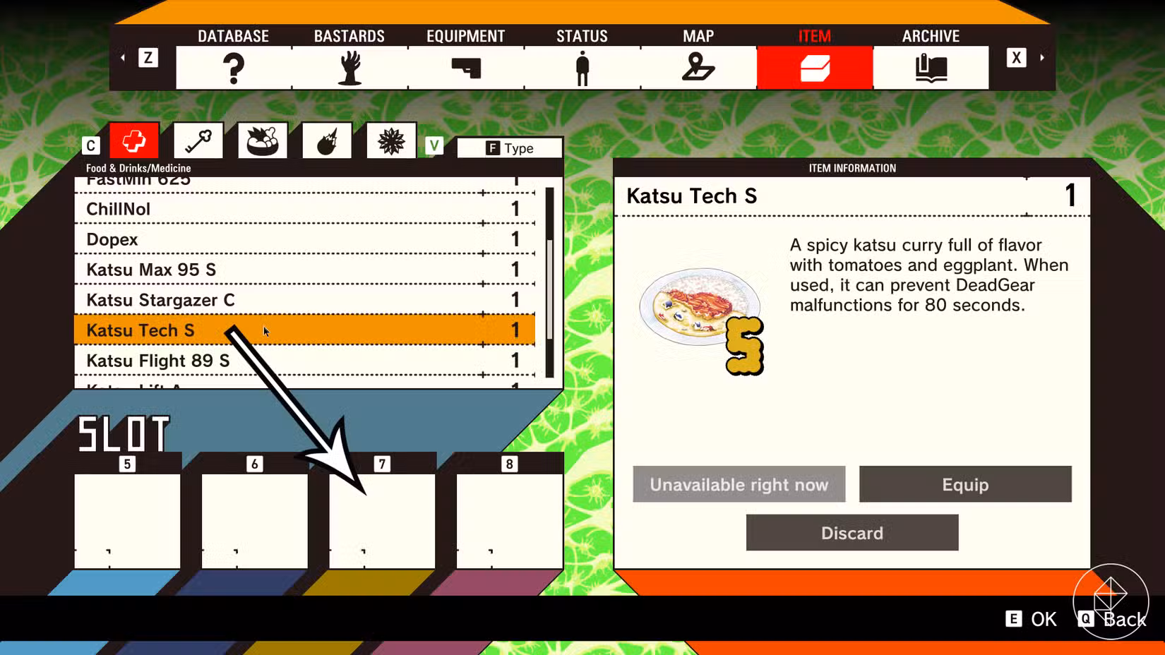 O menu de curry katsu em Romeo Is A Dead Man.