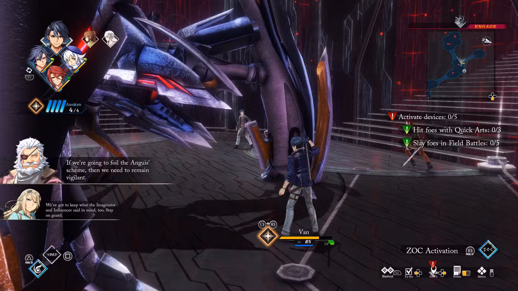 Uma captura de tela de Trails Beyond the Horizon mostrando Van