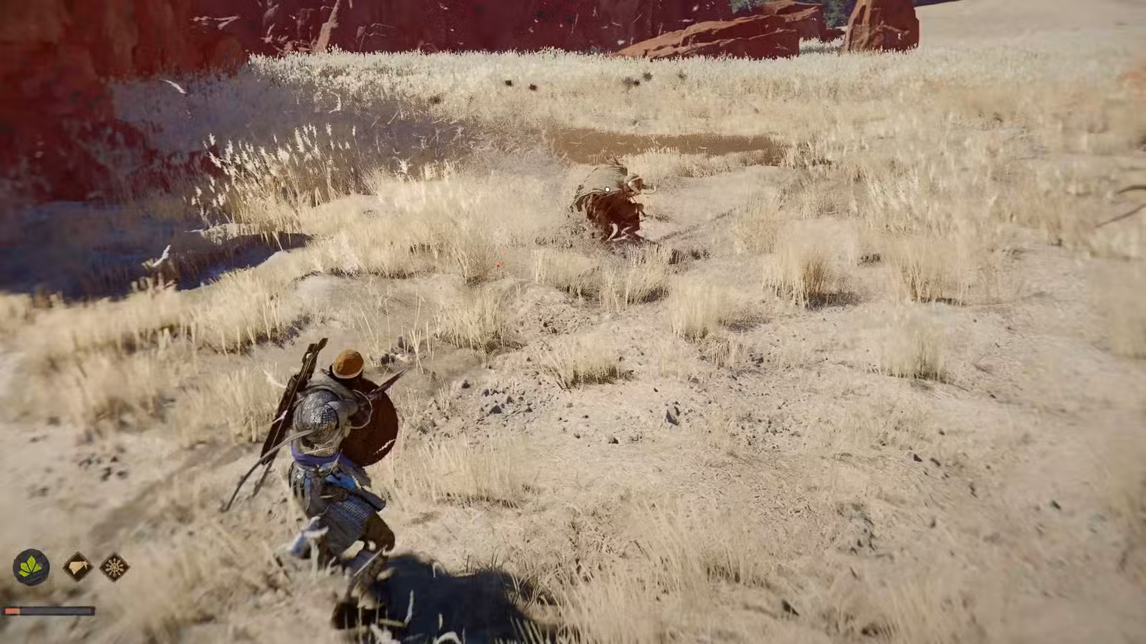 O Reed Devil usa seu rápido ataque de facada no Crimson Desert.