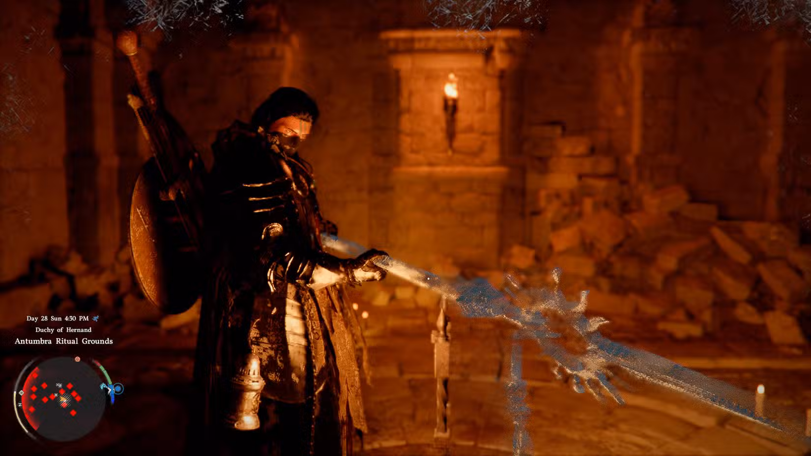 Uma captura de tela do Crimson Desert mostrando Kliif segurando a Soul Spear