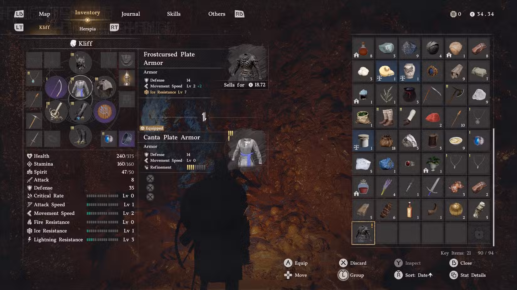 A armadura de placas congeladas no Deserto Carmesim