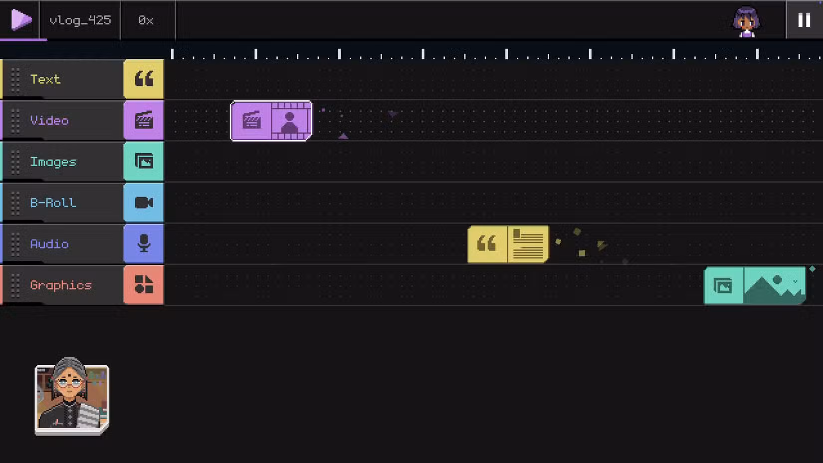 Um vídeo é editado no Fishbowl.