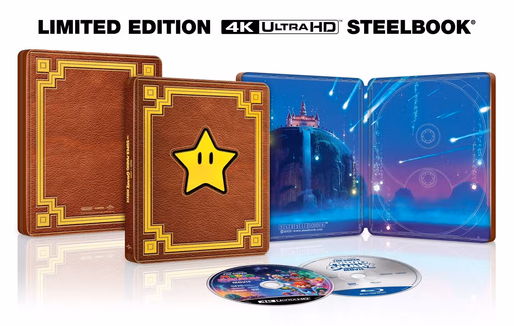 Arte em Blu-ray de Super Mario Galaxy Movie Steelbook 4K Ultra HD