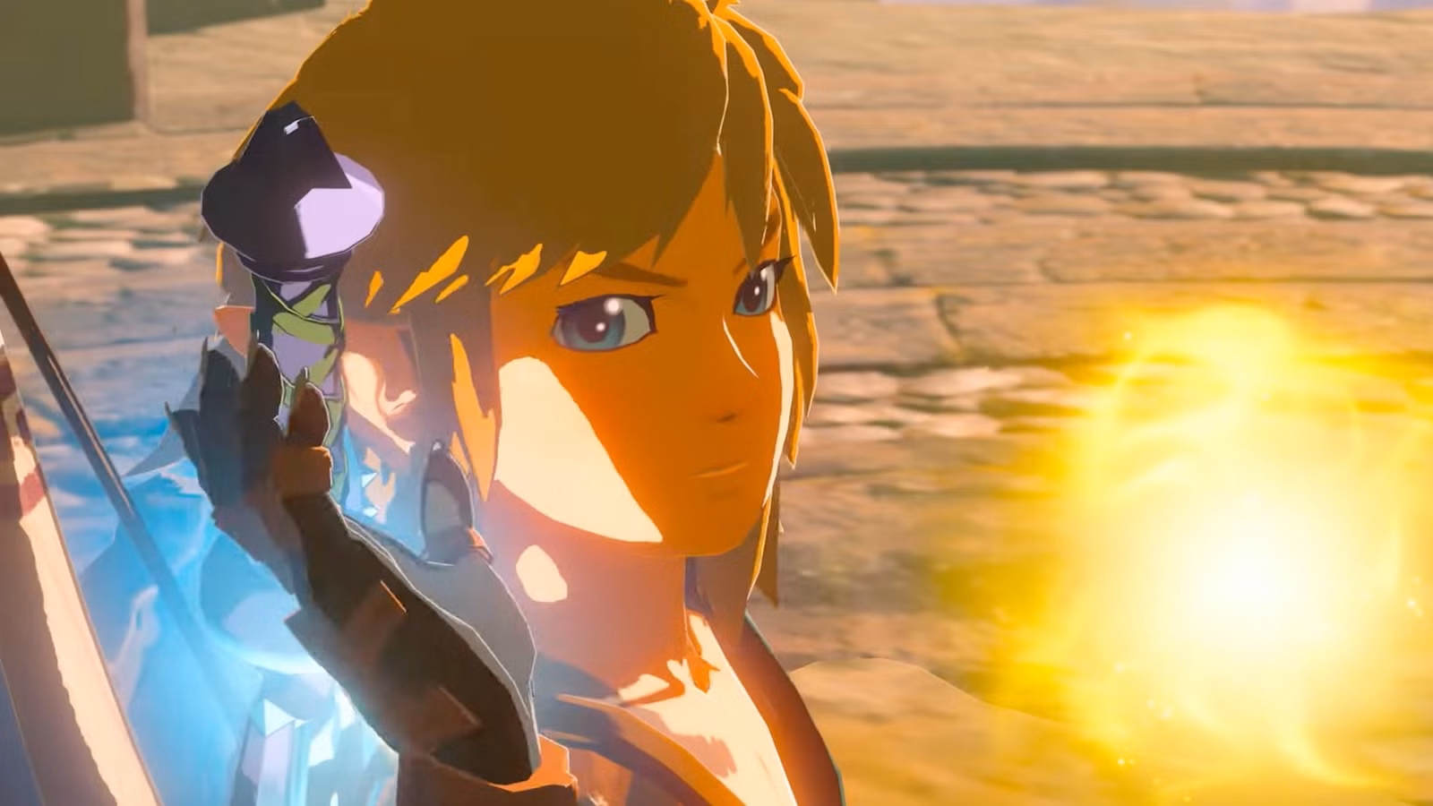 Link volta para desembainhar a Master Sword em The Legend of Zelda: Breath of the Wild 2