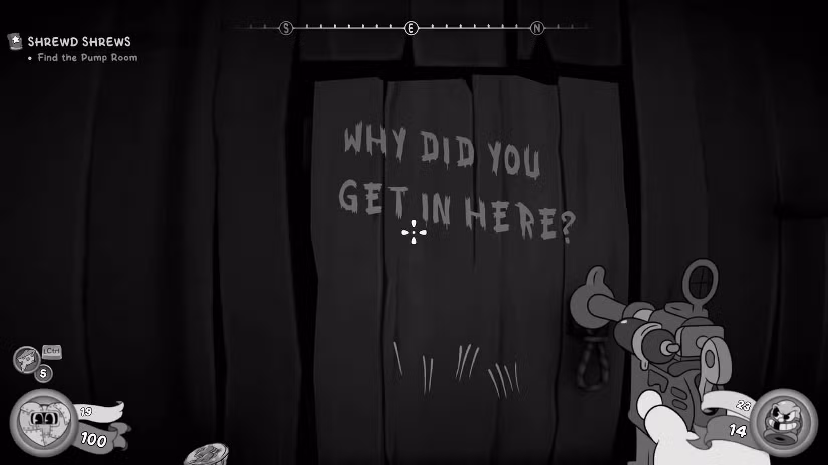 O jogador em Mouse: PI For Hire na frente do código 1234.