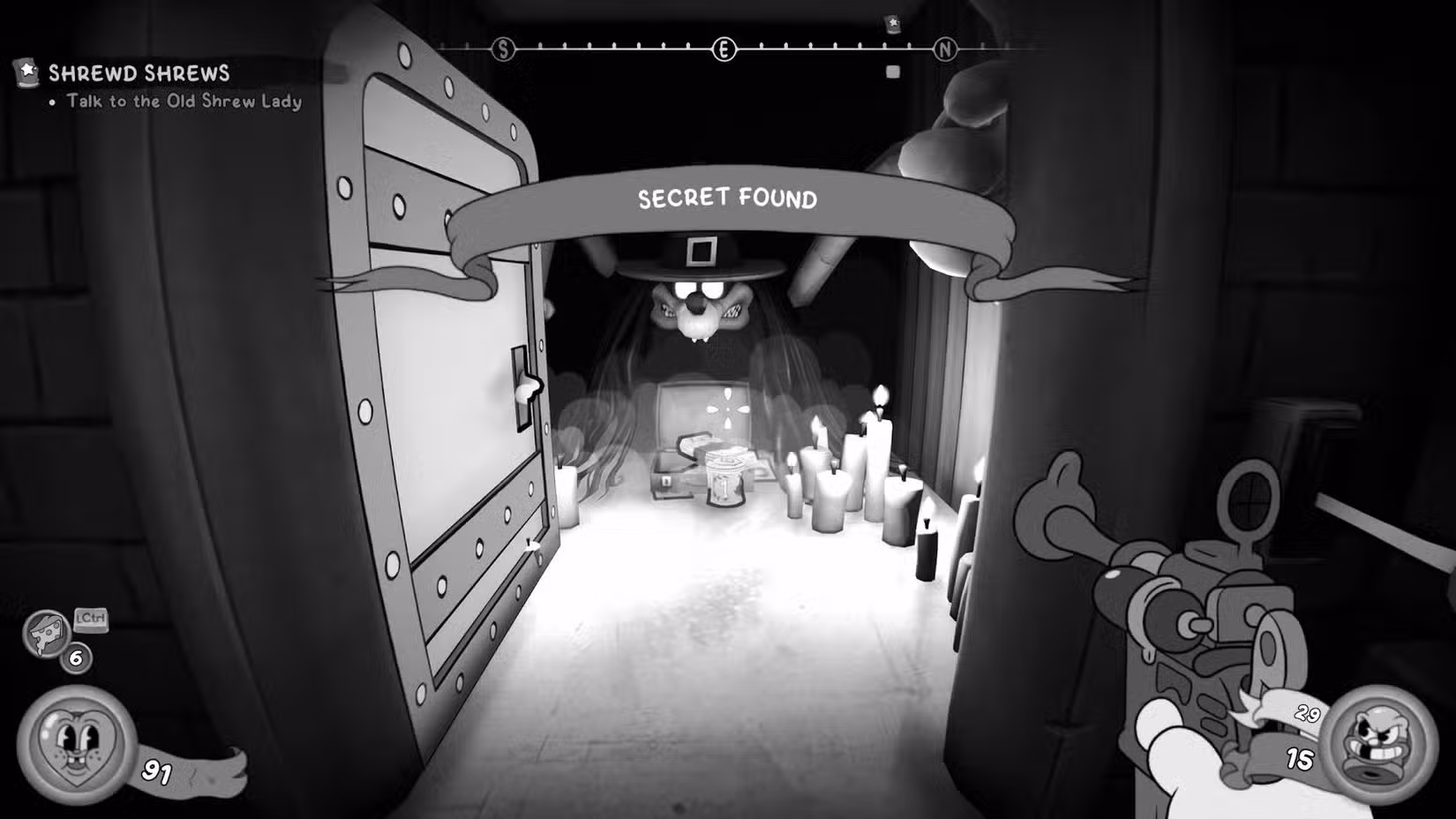 A porta em Mouse: PI For Hire abre após inserir o código 3125.