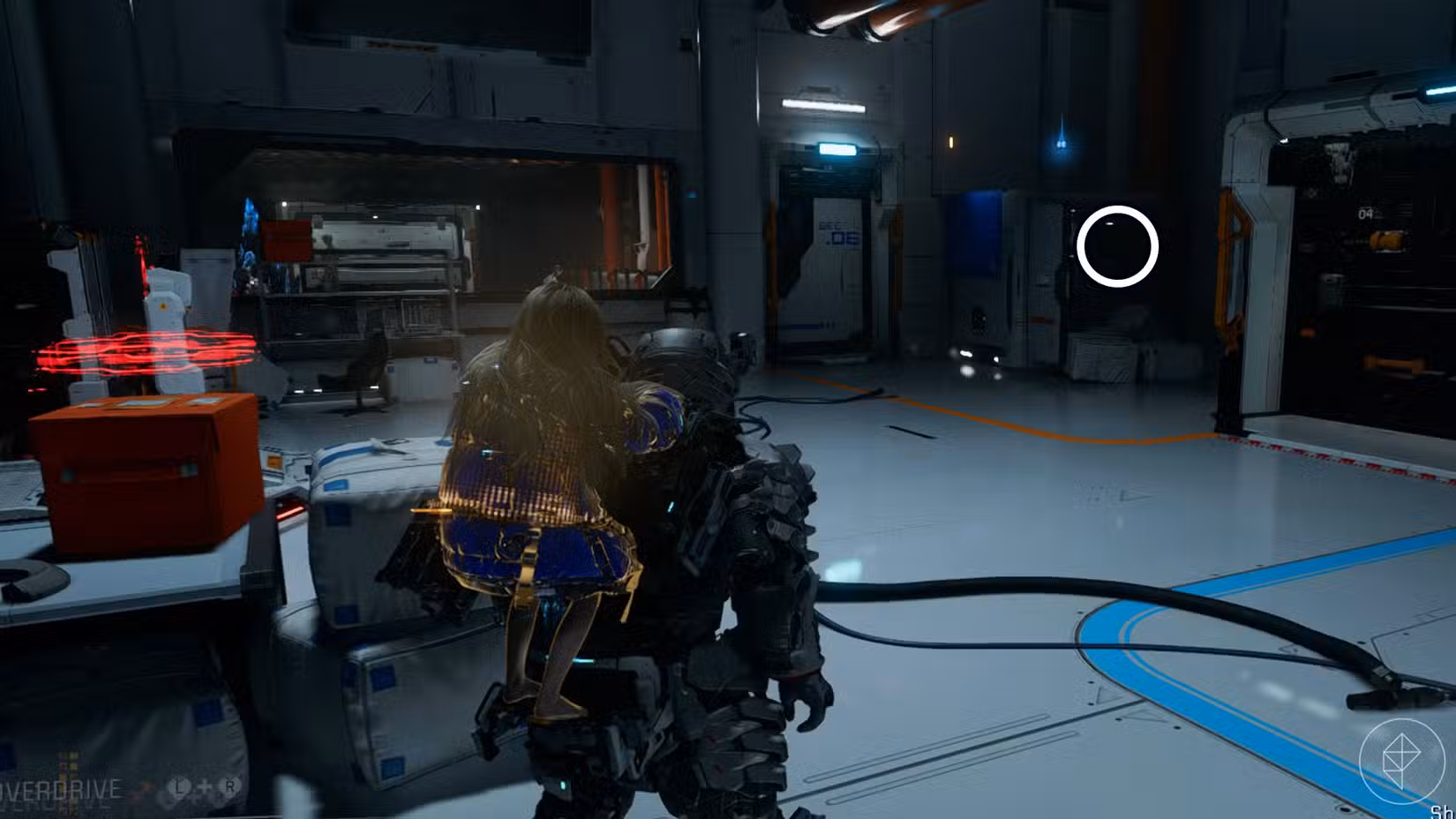 Uma captura de tela do Pragmata mostrando a localização de uma figura da Mini Cabine