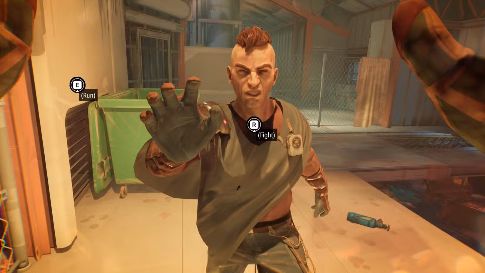 O jogador pode escolher entre correr e lutar em Tides of Tomorrow.