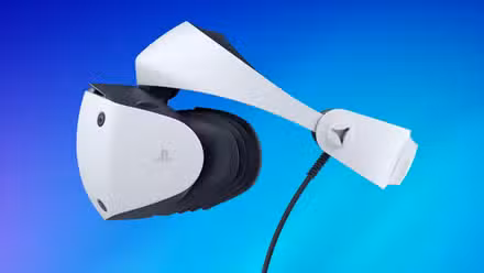 Um gráfico com uma vista de perfil do headset PlayStation VR2
