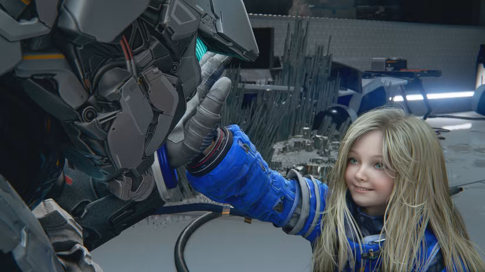 Diana e Hugh cumprimentando Pragmata