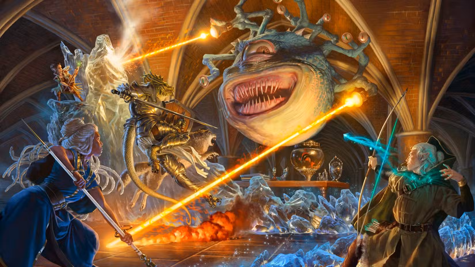 Um grupo de Dungeons & Dragons luta contra Xanathar