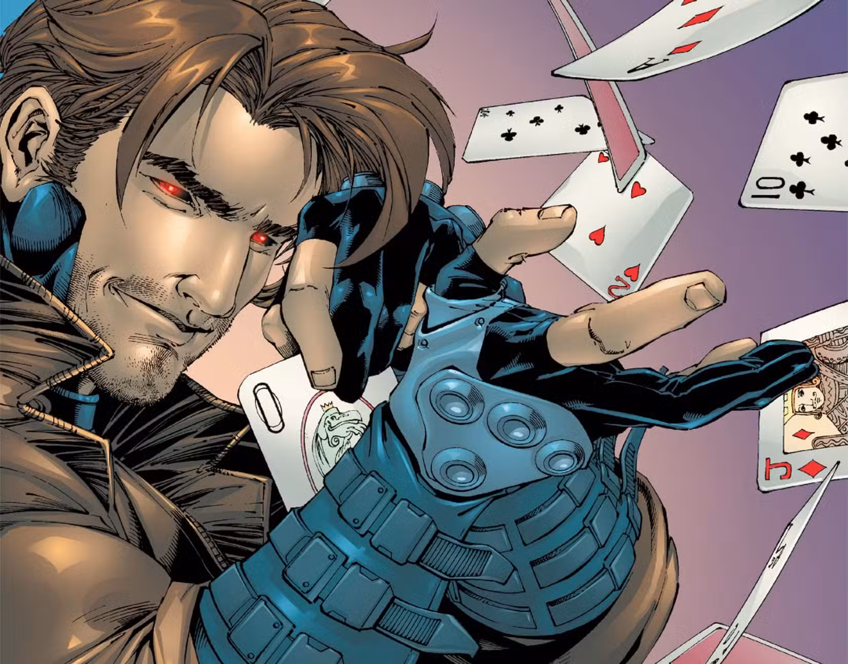 X-treme X-Men 1 - Gambit vira cartas de baralho no ar