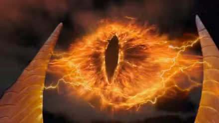 O Olho de Sauron no topo de Barad-dûr em O Senhor dos Anéis: As Duas Torres.