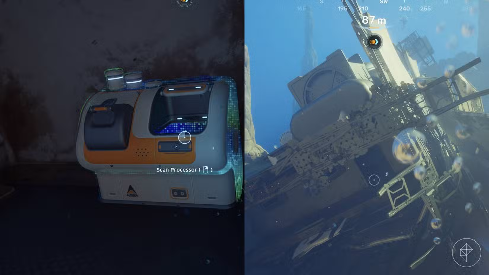 A localização do projeto do processador em Subnautica 2