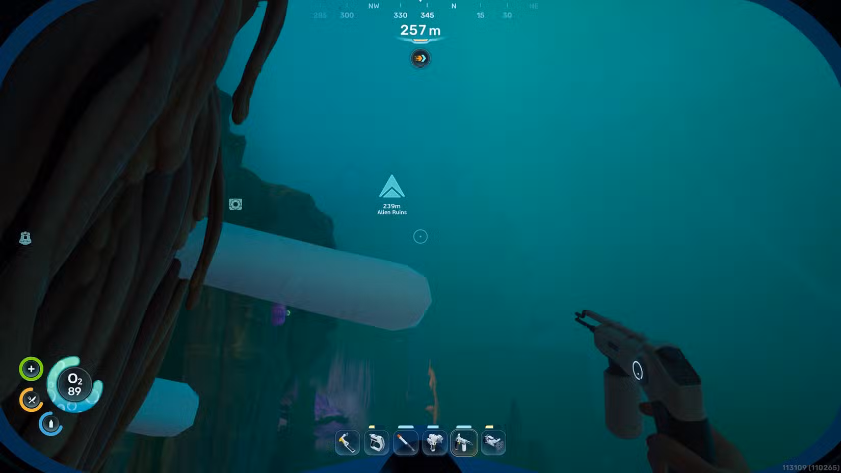 Um local de cultivo de esmalte de criatura em Subnautica 2