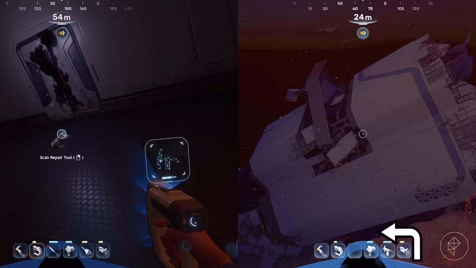A segunda localização do projeto da ferramenta de reparo em Subnautica 2
