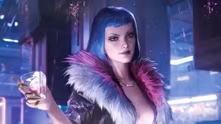 arte de evelyn parker cyberpunk tcg