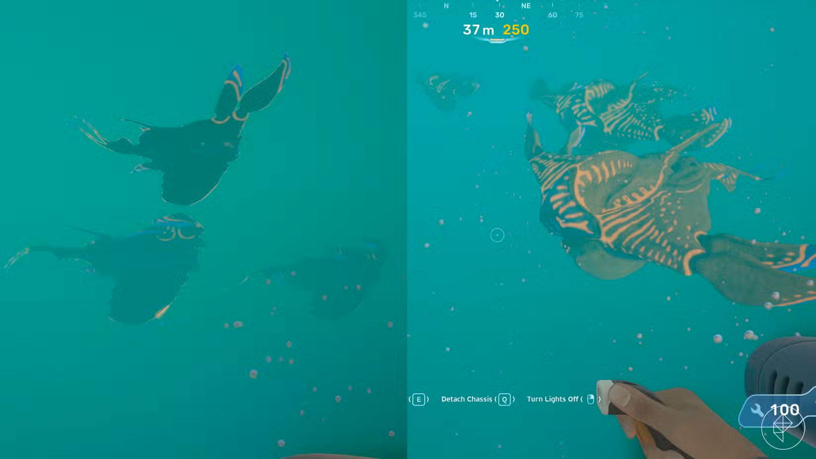 Os Leviatãs Deepwing Brooder em Subnautica 2.