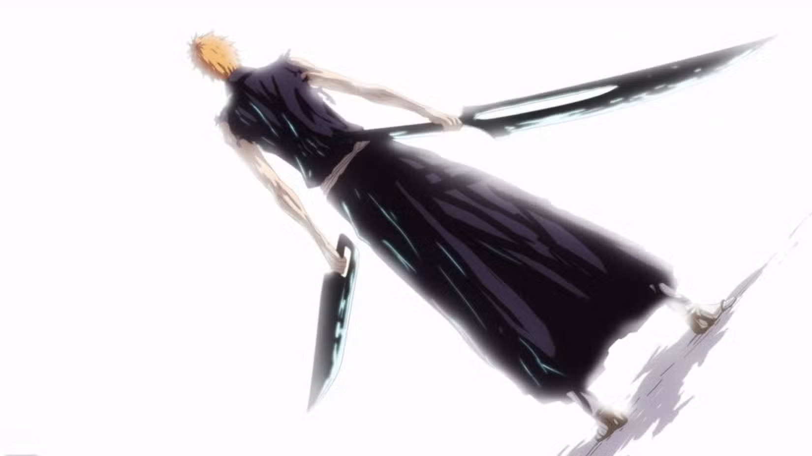 As espadas duplas Zangetsu vistas em Bleach. 