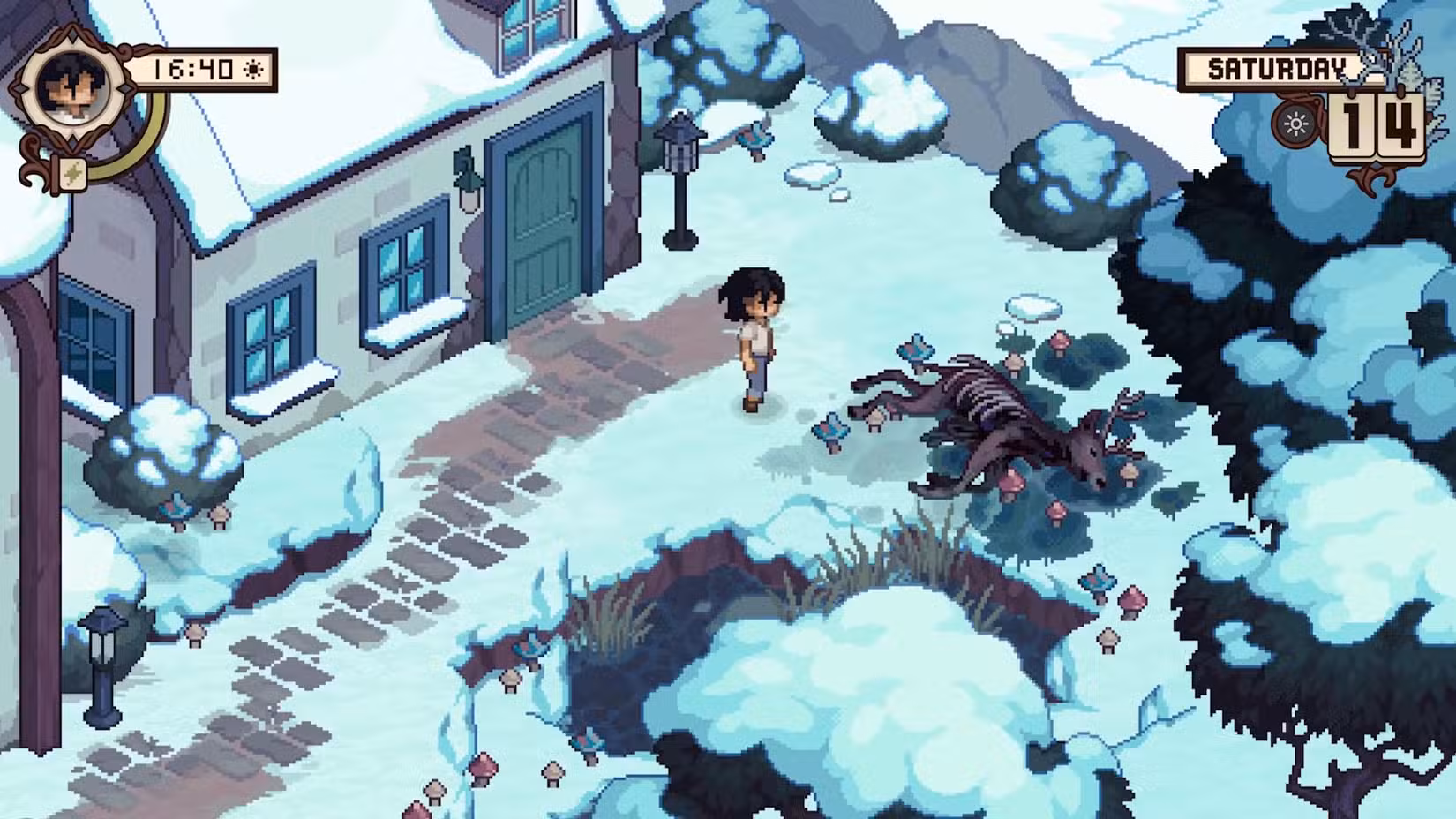 Um cervo morto em Grave Seasons