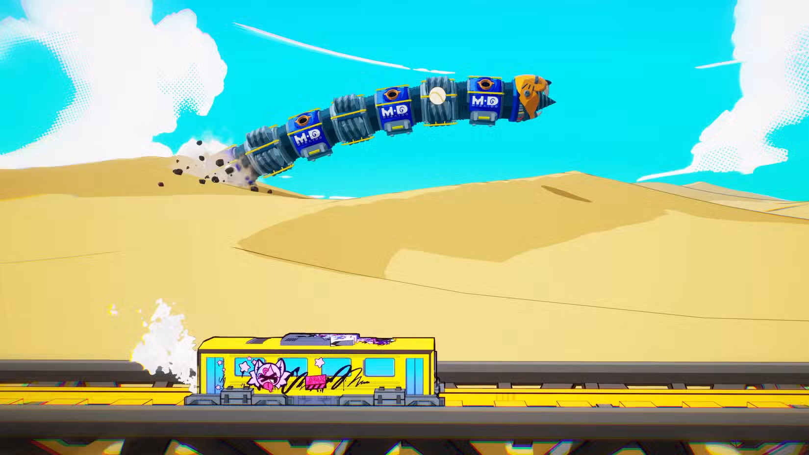 Denshattack conduz trem pelo deserto