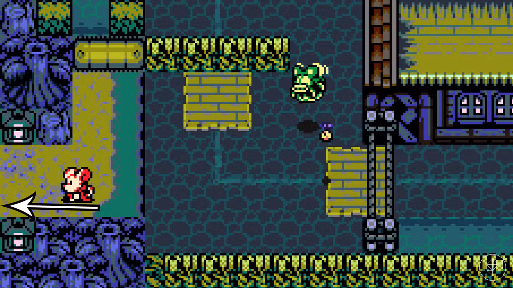 Mina entra no Bayou em busca do sapinho desaparecido em Mina the Hollower.