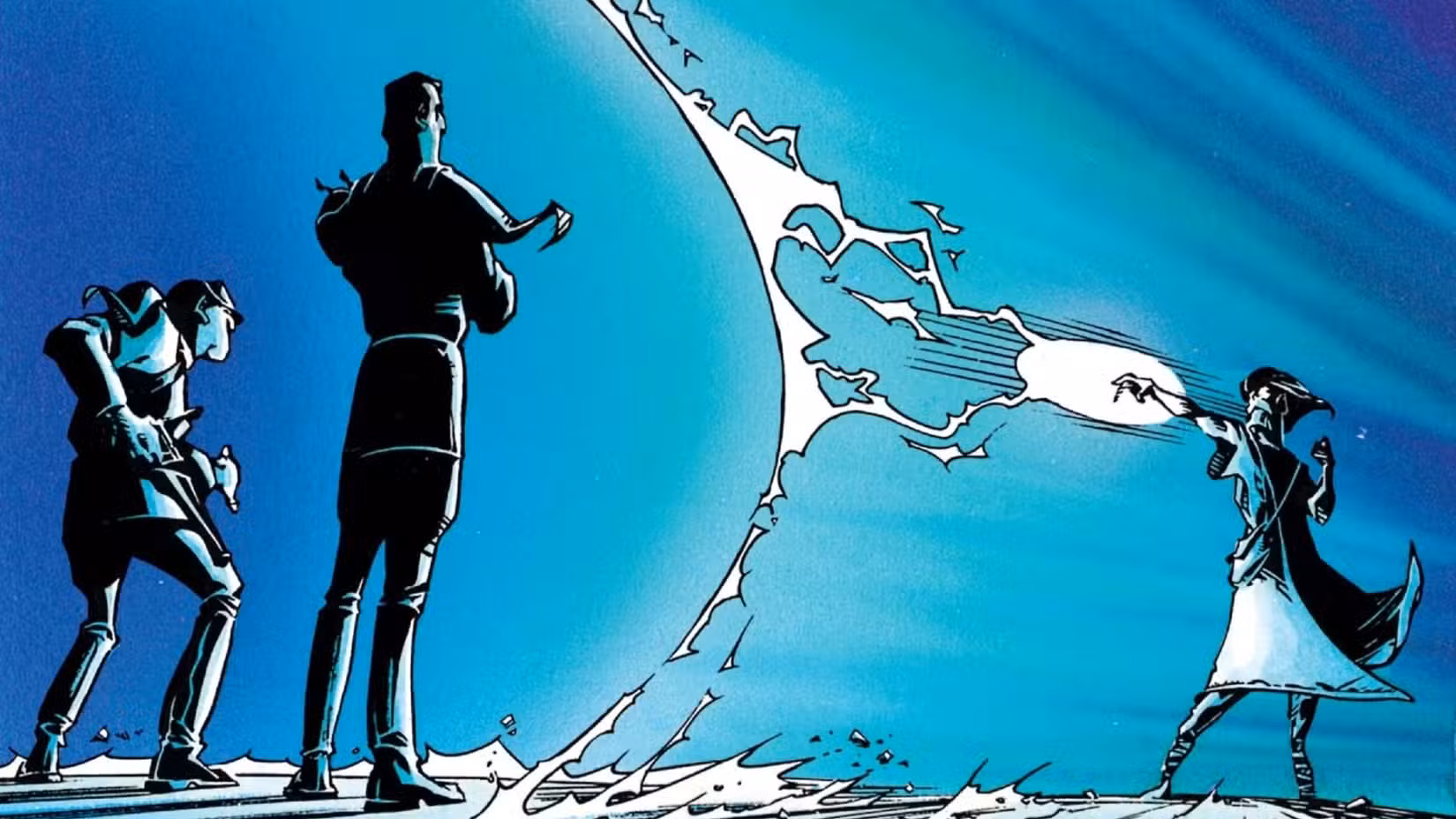 Cena de Herdeiro do Império da Dark Horse Comics, recontagem de Thrawn vs Joruus C'baoth.