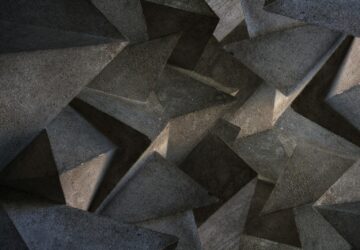 a large group of concrete blocks that look like hexagonal shapes