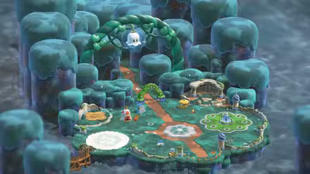 Uma vista de parte do Bellabel Park em Super Mario Bros.