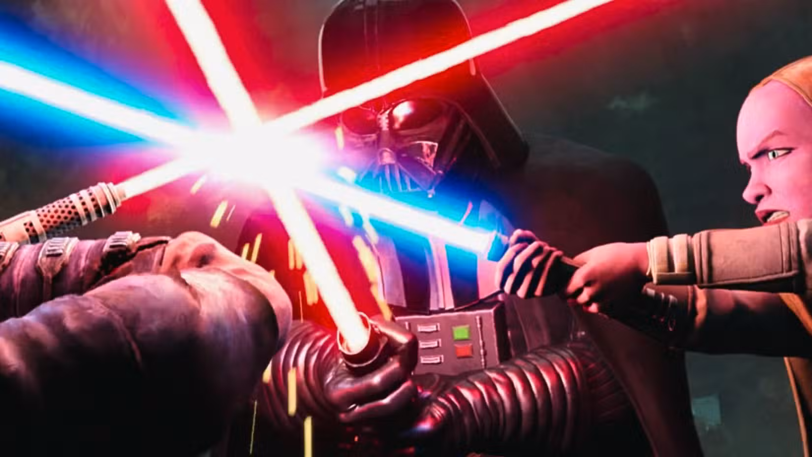 Darth Maul, Devon Izara e Vader se enfrentam