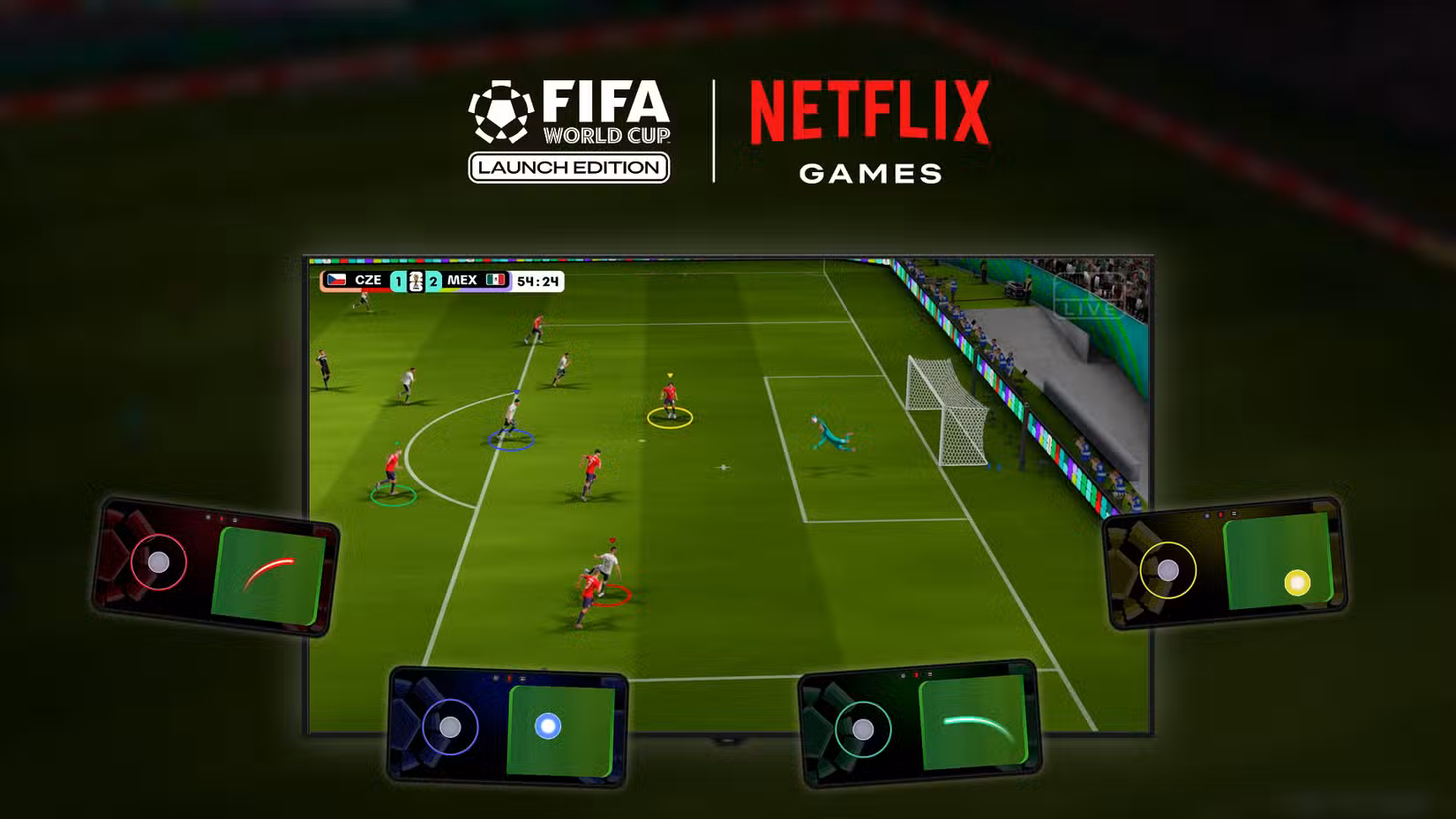 Time de futebol joga futebol na Copa do Mundo FIFA da Netflix
