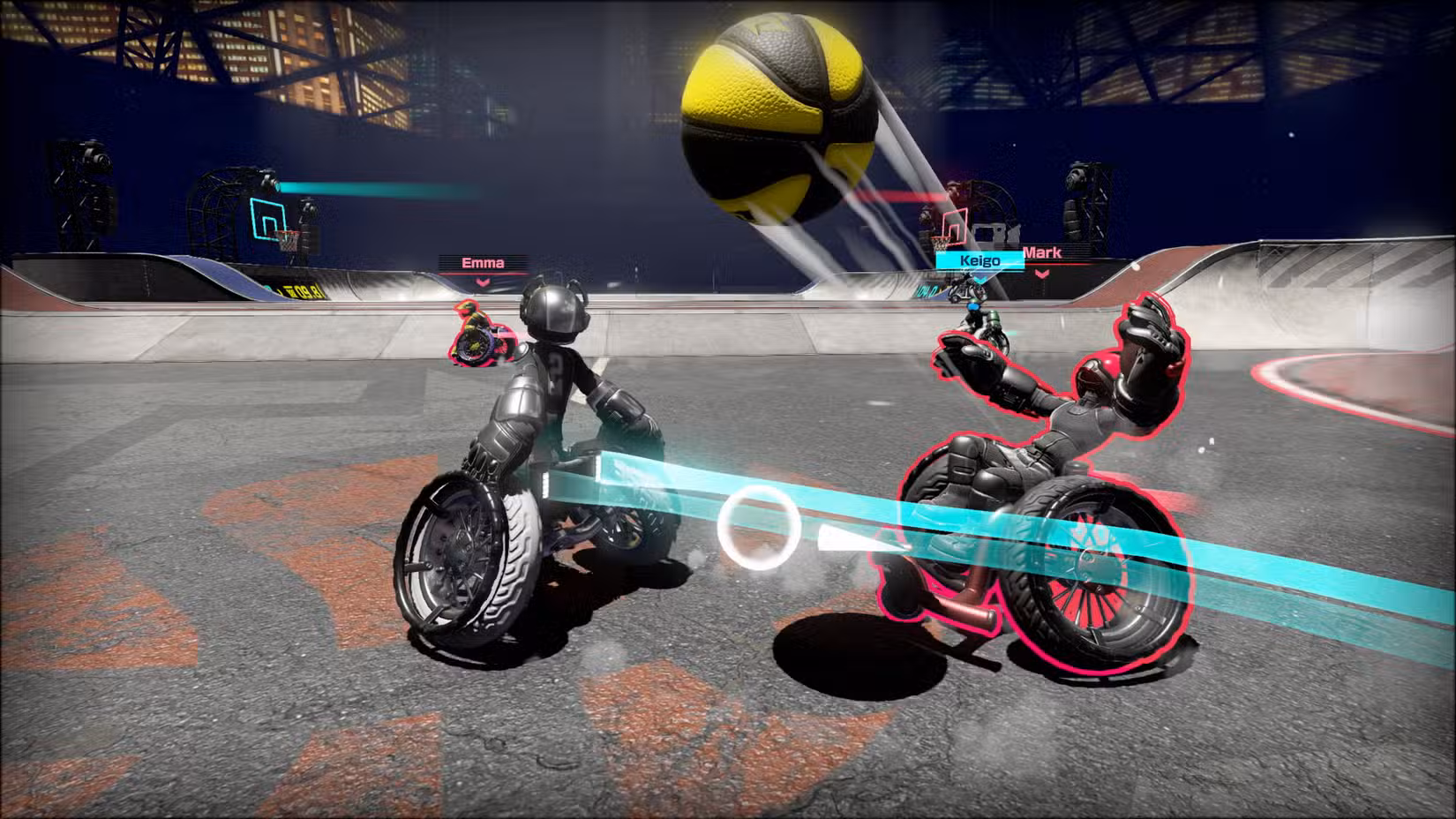 Dois motoristas em cadeira de rodas se enfrentam no Drag X Drive.