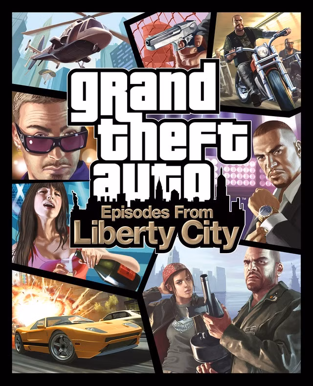 Arte da caixa de Grand Theft Auto 4: Episódios de Liberty City
