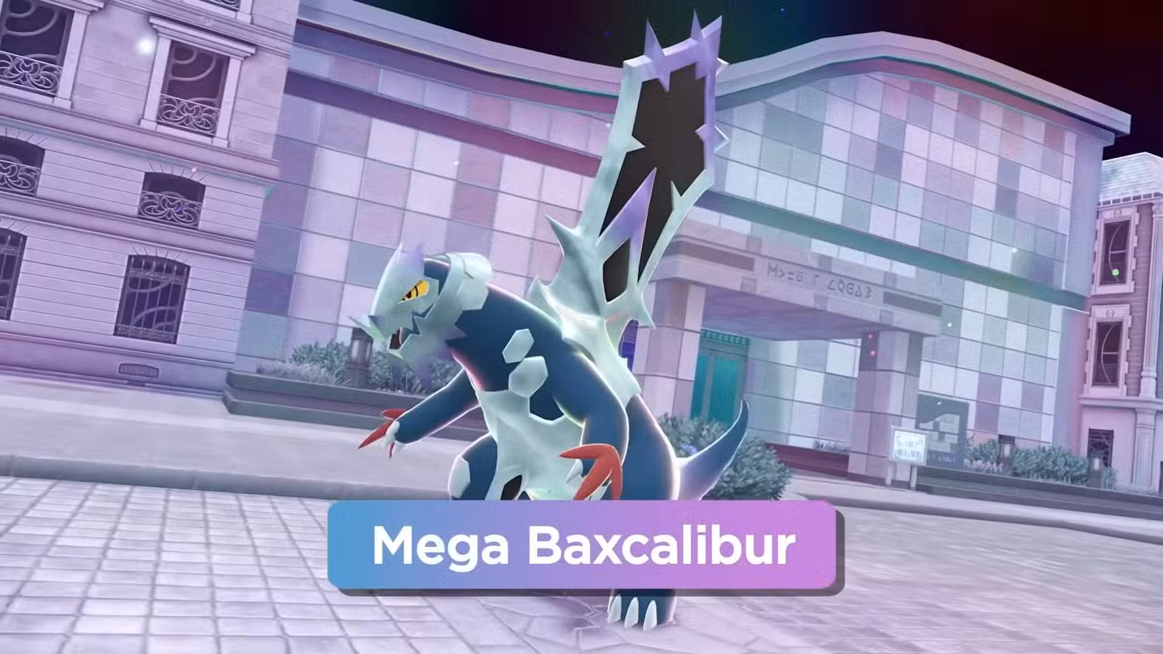 Mega Baxcalibur, como visto em Pokémon Legends: ZA