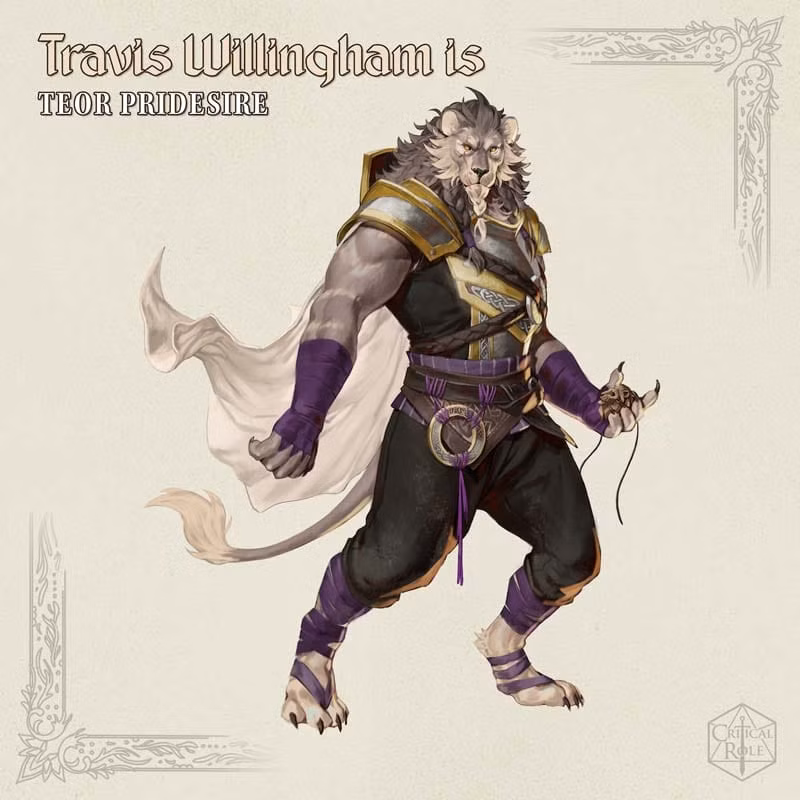 Arte principal de Teor Pridesire da campanha 4 da Critical Role.