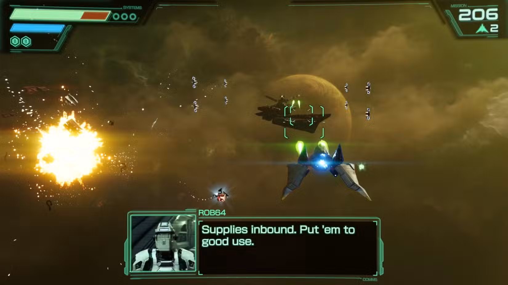 ROB enviando suprimentos em Star Fox