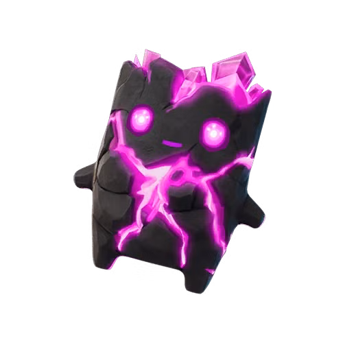 Um Zero Point Sprite, uma criatura preta com rachaduras rosa no corpo, de Fortnite.