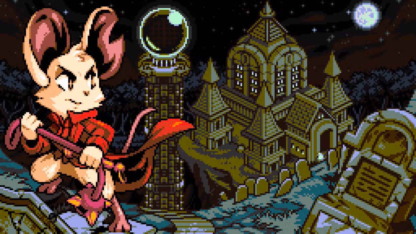 A arte da área da cripta de Queensbury em Mina the Hollower