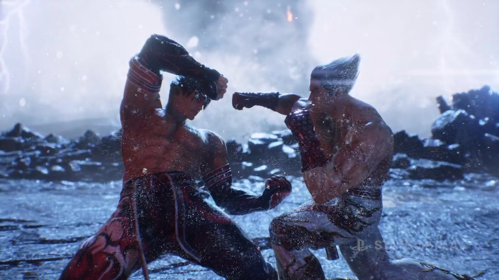 duas pessoas brigando em Tekken 8
