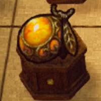 Uma imagem de As Aventuras de Elliot mostrando o Pingente de Âmbar