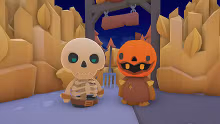 Dois personagens de Burgie's Cozy Kitchen, um jogo Steam com um modo antipirataria inteligente.