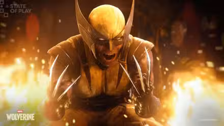 Wolverine grita em chamas no jogo Wolverine PS5 da Marvel