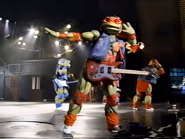 TMNT saindo de suas conchas