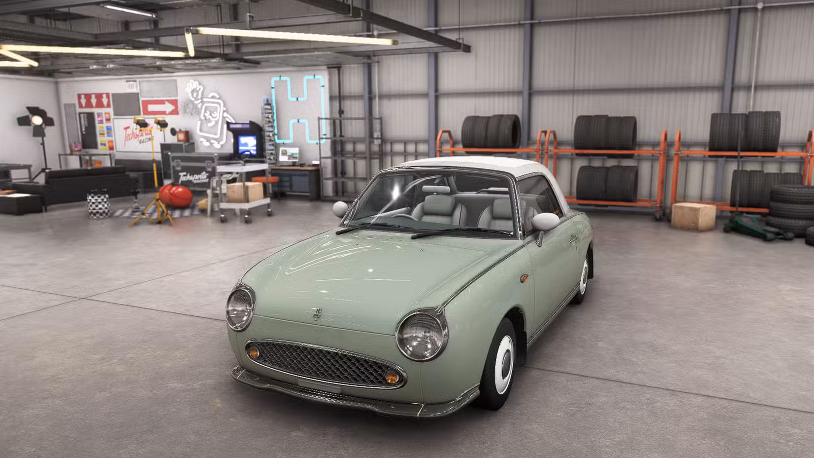 Uma captura de tela do Forza Horizon 6 mostrando o Nissan Figaro