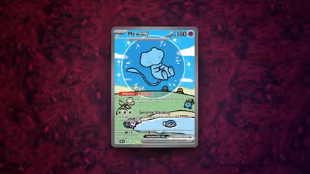 Cartão de ilustração especial The Mew ex - Paldean Fates, também conhecido como Bubble Mew.