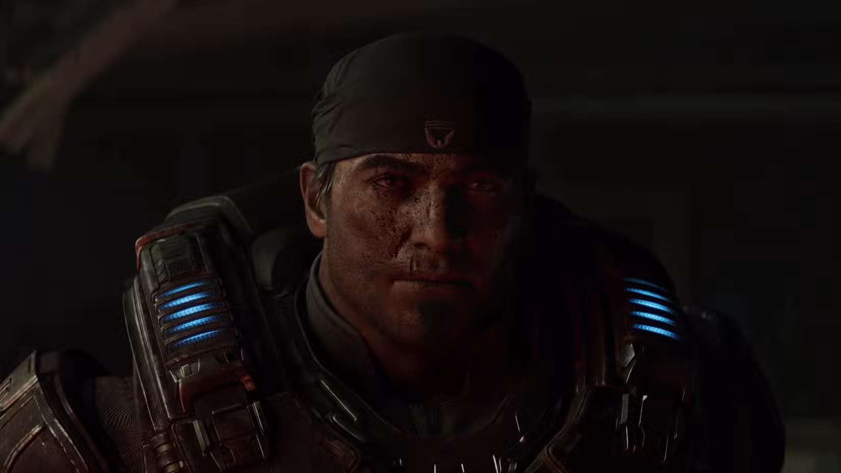 um jovem Marcus Fenix ​​em Gears of War: E-Day