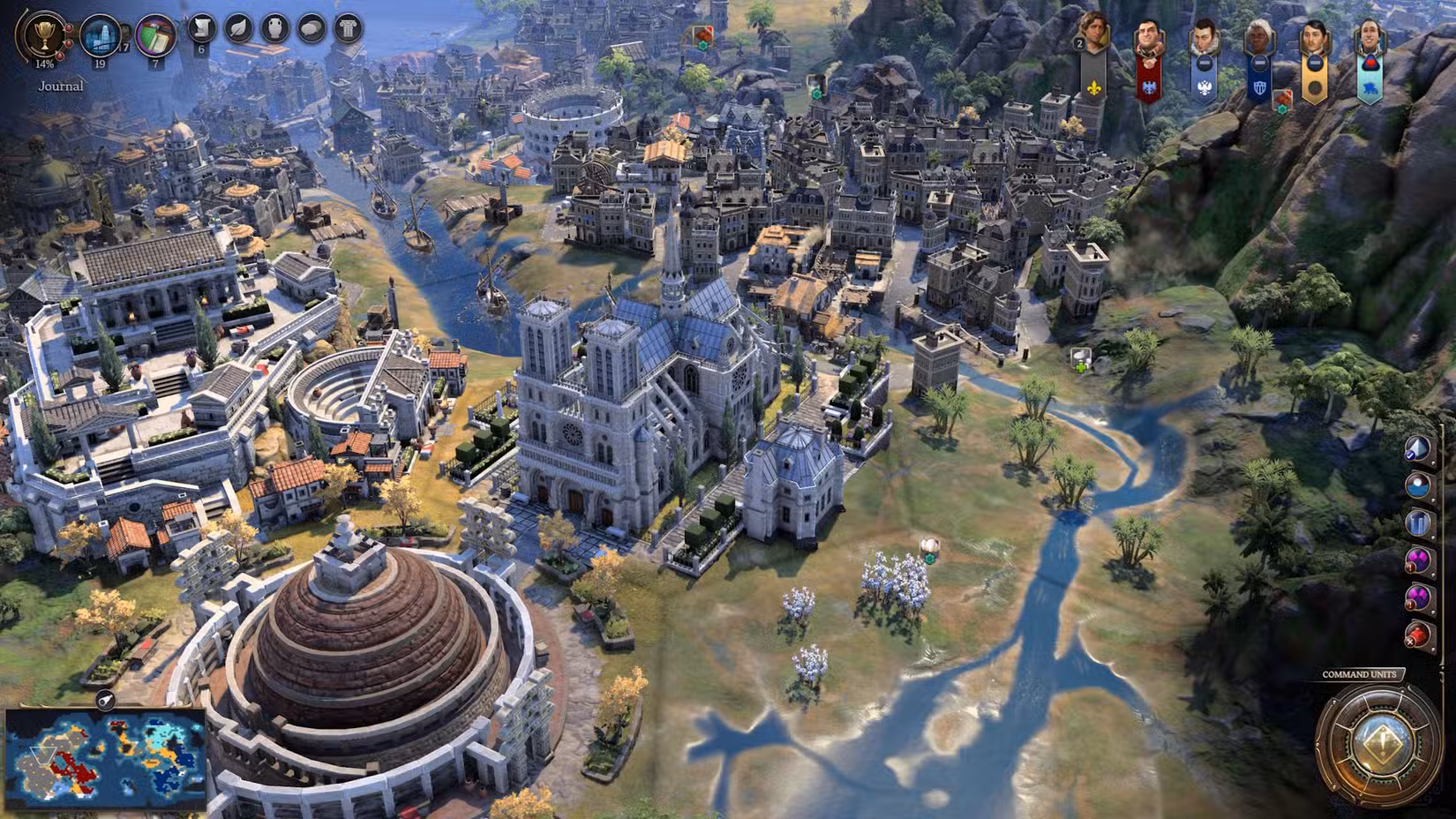 A cidade francesa de Atenas em Civ 7
